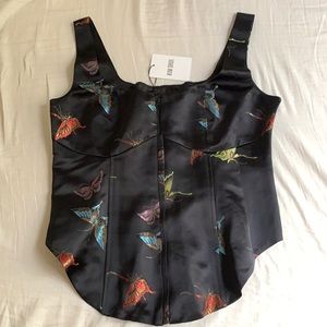 Kim Shui Butterfly bustier corset tank top